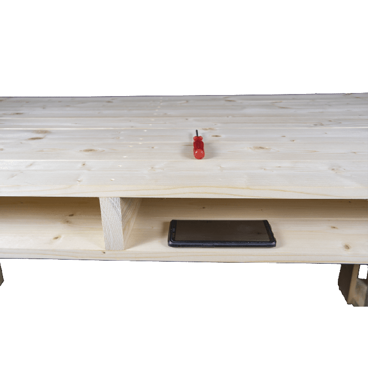 Palette bureau base avec des objets
