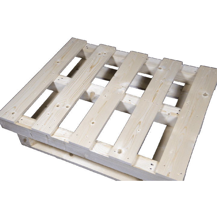 Palette en bois avec contrefiche - Côté avant droit