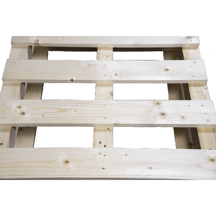 Palette en bois avec contrefiche - Avant d'en haut