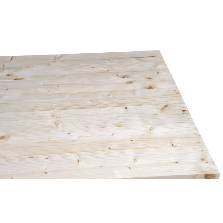 Palet de madera a 2 vías ligero - Frente cepillado sin espacio entre tablas en el lado corto