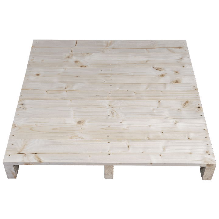 Leichte Zweiweg-Holzpalette pallet - Geplante Front ohne Platz zwischen den Brettern von oben