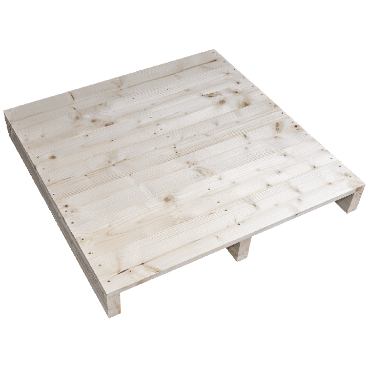 Twee weg houten pallet Light - Geschaafd front zonder ruimte tussen zijborden