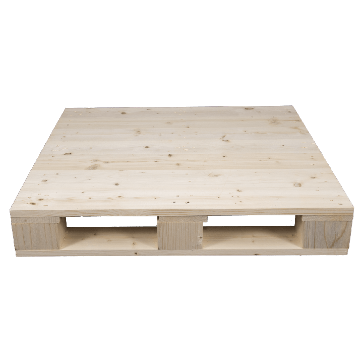 Four Way Block wooden pallet - Planed front