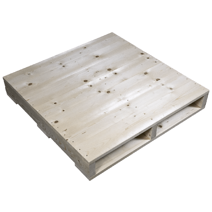 Lado cepillado - Palet de madera a 2 vías