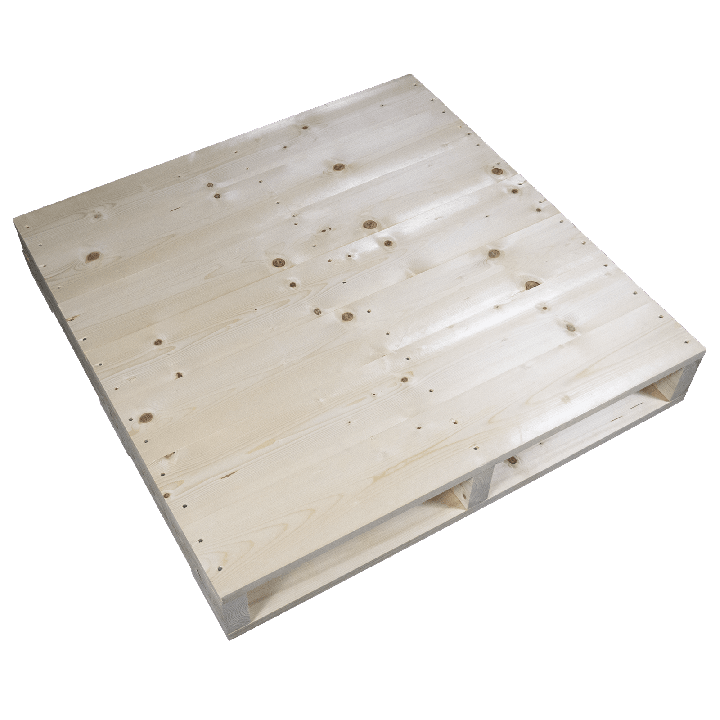 Lado izquierdo cepillado - Palet de madera a 2 vías