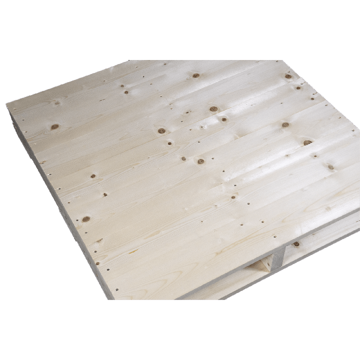 Von oben links gehobelt - Zweiweg-Holzpalette pallet