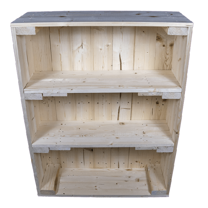 Dolly bookshelf pallet
