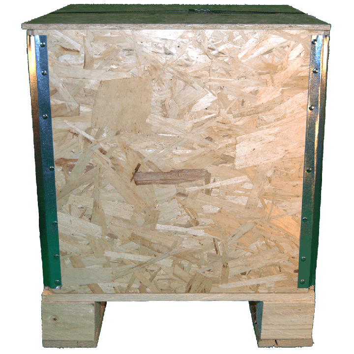 Foldable osb wooden crate - Front