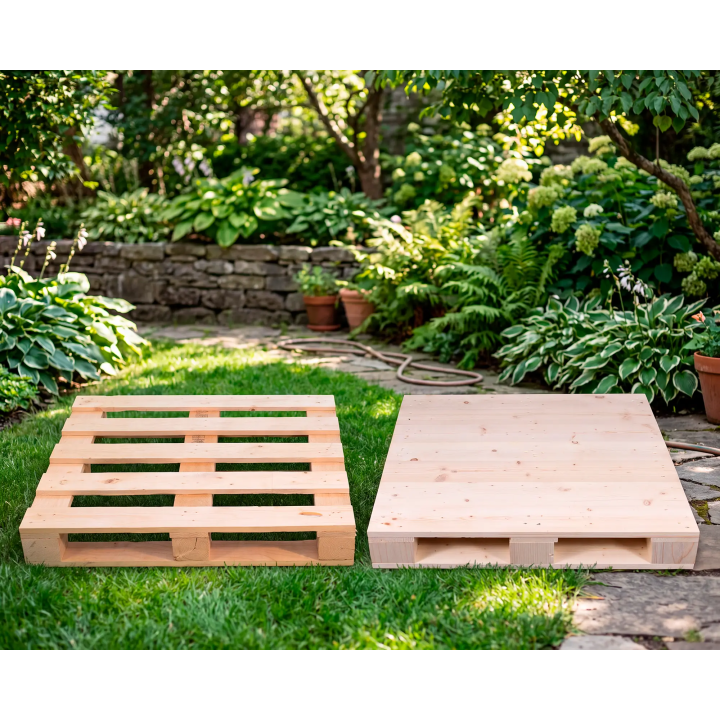 Palette en bois à quatre entrées