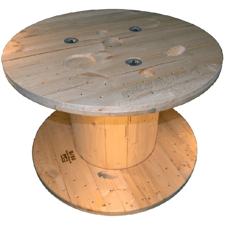 Bobine in legno per cavi (diametro 80cm) Nuova - Frontale Alto