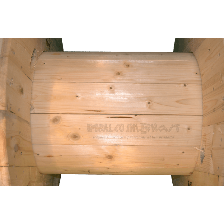 Bobine in legno per cavi (diametro 80cm) Nuova - Lato corto da vicino