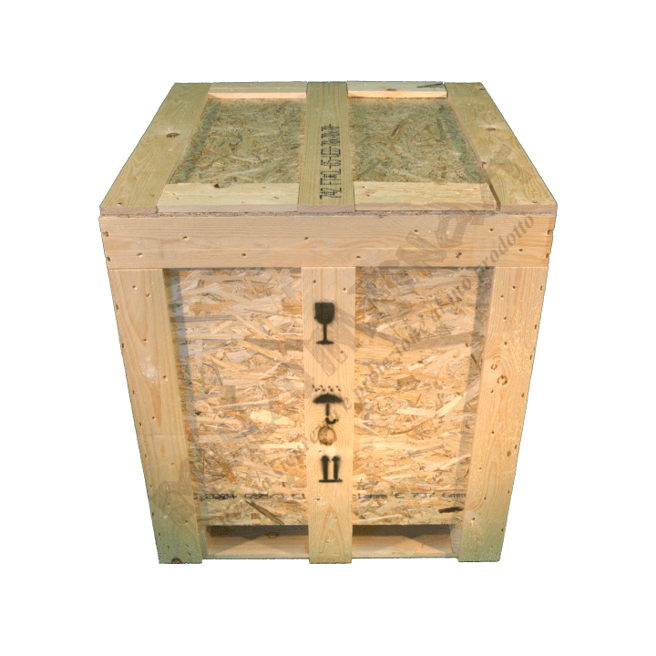 Cassa in legno osb - Frontale