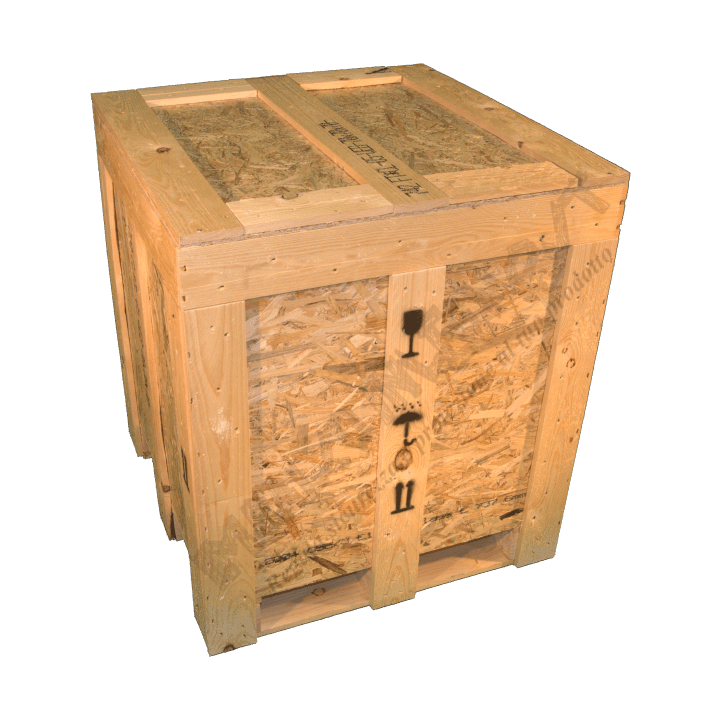 Cassa in legno osb - Frontale