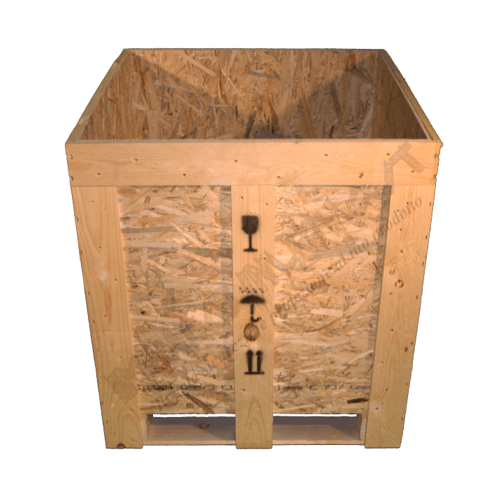 Cassa in legno osb - Frontale