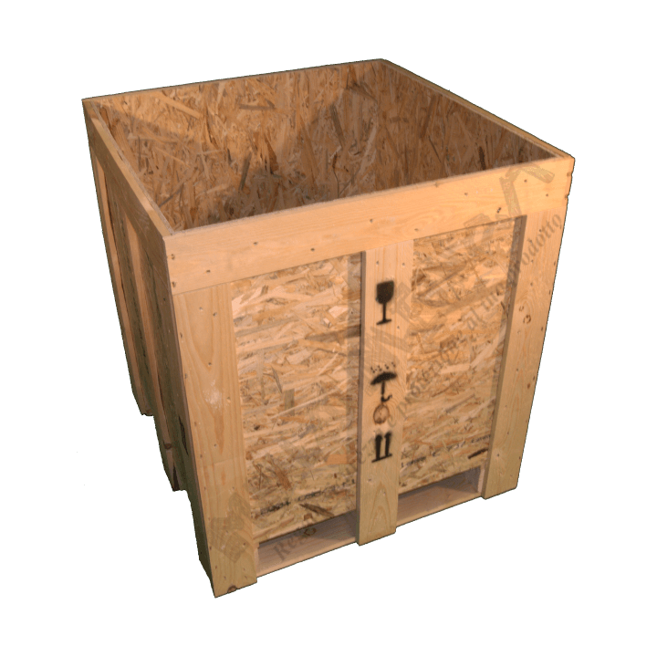Cassa in legno osb - Frontale