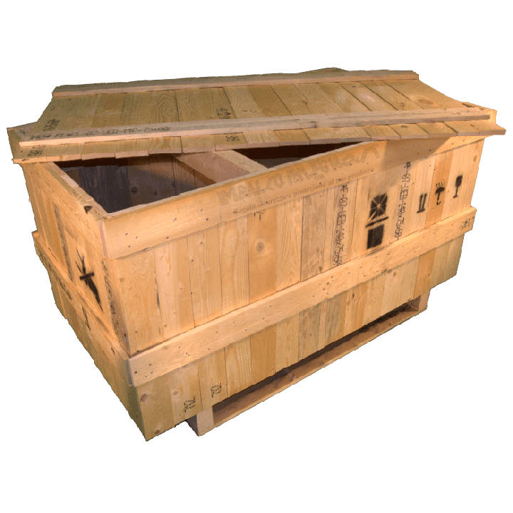 Heavy Duty Wooden box - Side cover open