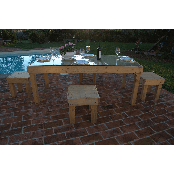Palet mesa - piscina 4