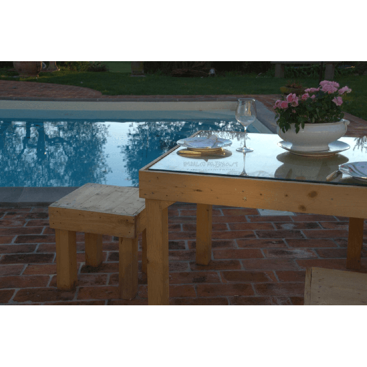 Palete para mesa - piscina 5