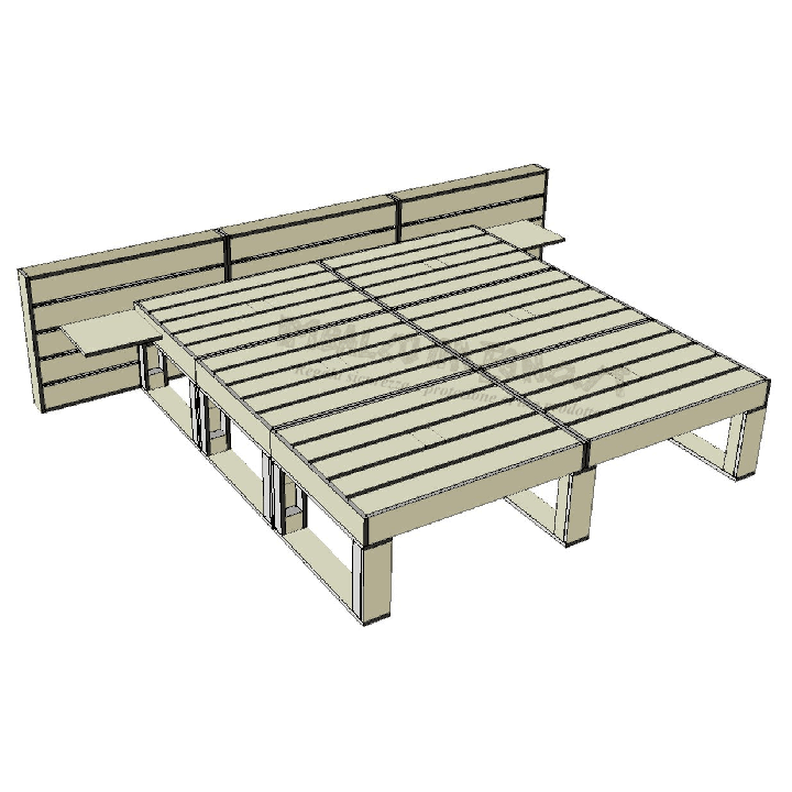 Modular Pallet Panchina Letto W-MP-LETTO
