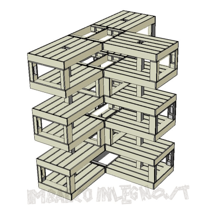 Modular Pallet Panchina Penisola W-MP-PENISOLA