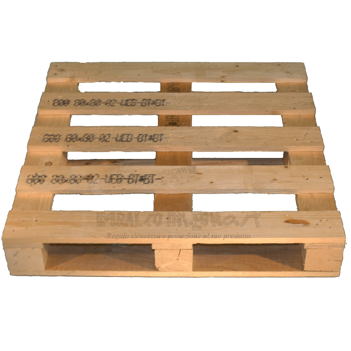 Palette en bois à quatre entrées - Avant raboté