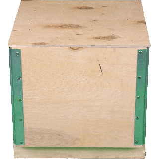 Boite en bois contre-plaqué pliante - De face