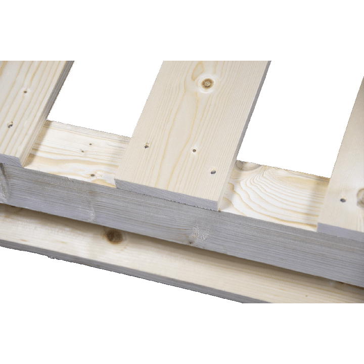 Schwerlastpalette aus Holz - Projektionsdetail