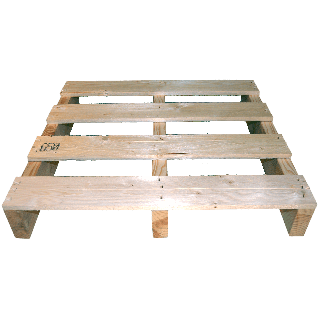 Pallet in legno a 2 vie leggero - Frontale non piallato