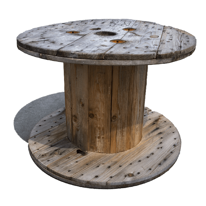 Bobina in legno usata 80 cm Frontale
