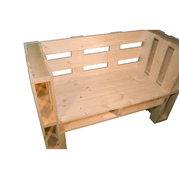 Pallet panchina - Laterale sinistro con bracciolo